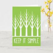 Houd het simpel en blijf groene bomen terugbrengen kaart (Gele Bloem)