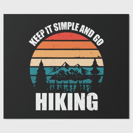 Houd het simpel en ga wandelen cadeaupapier (Vlak)