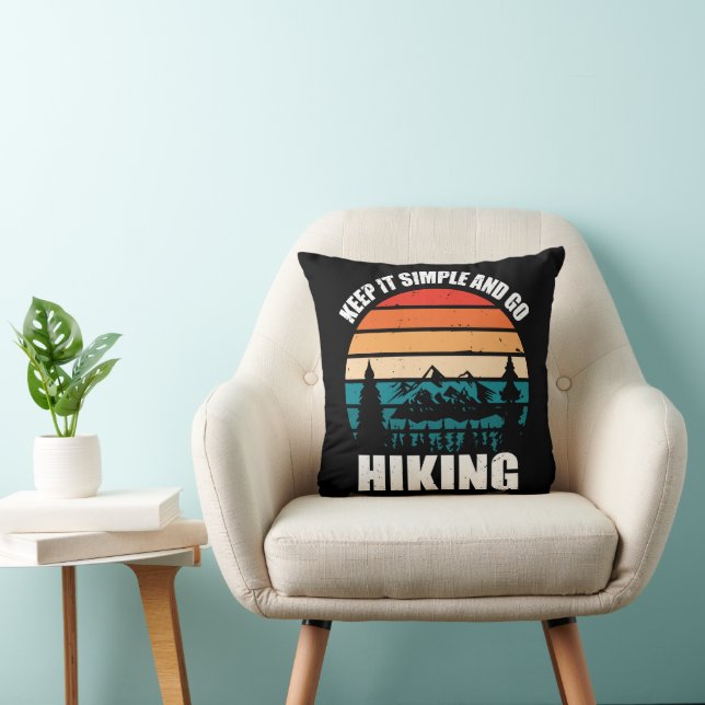 Houd het simpel en ga wandelen kussen (Stoel)