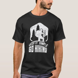 Houd het Simpel Ga Wandelen Vintage Vervallen Wand T-shirt