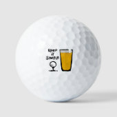 Houd het simpel, grappig golfbier golfballen (Voorkant)