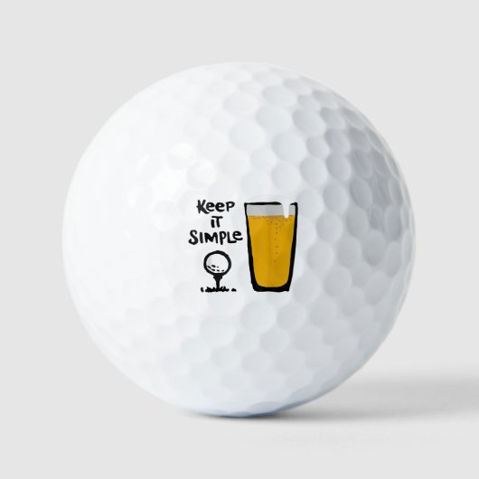 Houd het simpel, grappig golfbier golfballen (Voorkant)