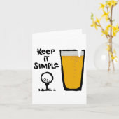 Houd het simpel, grappig golfbier kaart (Gele Bloem)