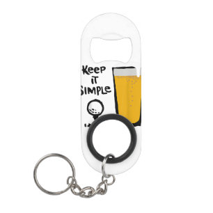 Houd het simpel, grappig golfbier mini flessenopener