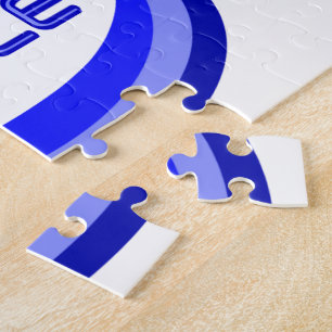 Houd het Simpel Herstel Slogan Quote in Blauw Legpuzzel