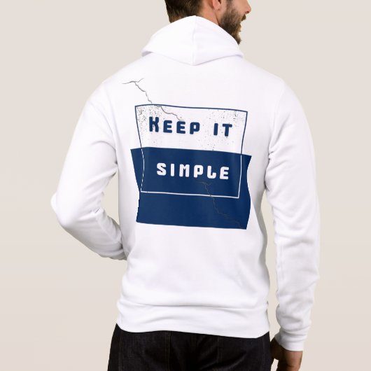 "Houd het simpel" Hoodie (Achterkant)