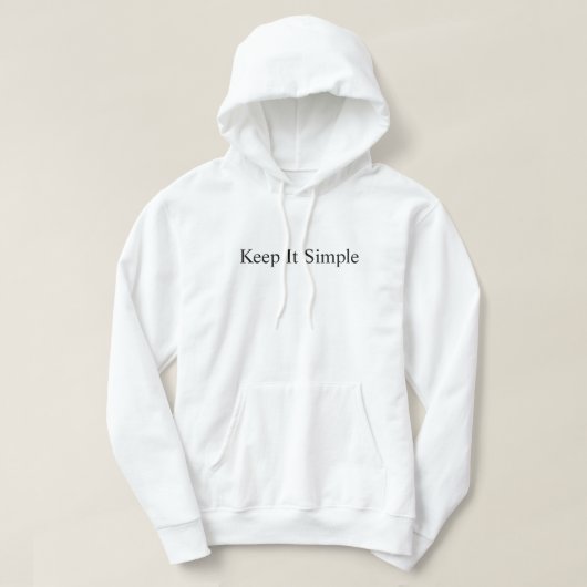 Houd het Simpel Hoodie (Design voorkant)