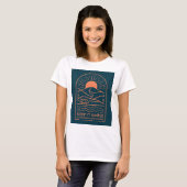 Houd het simpel Living Camping Stickman Humor Pun, T-shirt (Voorkant volledig)