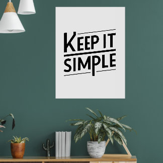 Houd Het Simpel Minimaal Citaatontwerp Poster