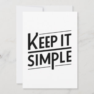 Houd Het Simpel Minimal Quote Design Feestdagenkaart