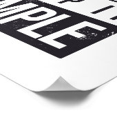 Houd Het Simpel Modern Motivatieposter Poster (Hoek)