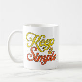 Houd het Simpel Mok (Geel) (Links)