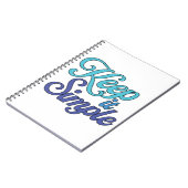 Houd Het Simpel Notitieboek (Blauw) (Linkerzijde)