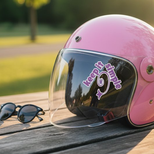 Houd Het Simpel Paars Sticker