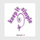 Houd Het Simpel Paars Sticker (Vel)
