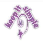 Houd Het Simpel Paars Sticker (Voorkant)