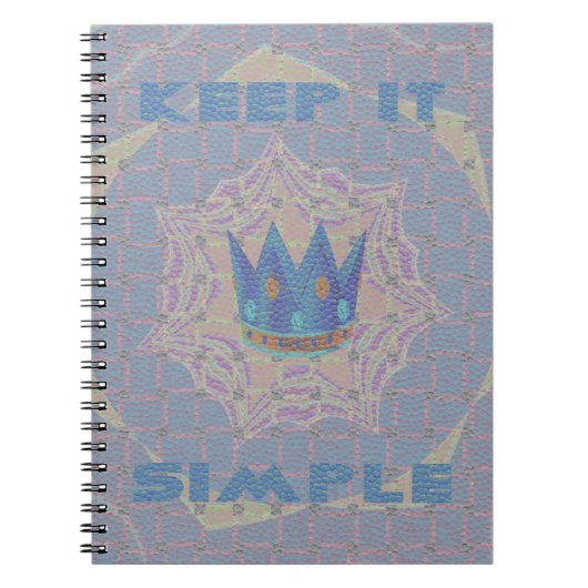 Houd het Simpel: Pastel Koninklijke Clarity Patroo Notitieboek (Voorkant)