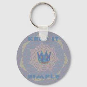 Houd het Simpel: Pastel Koninklijke Clarity Patroo Sleutelhanger