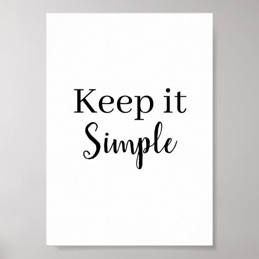 Houd Het Simpel Poster (Voorkant)