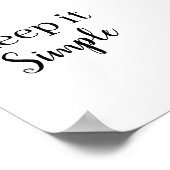 Houd Het Simpel Poster (Hoek)