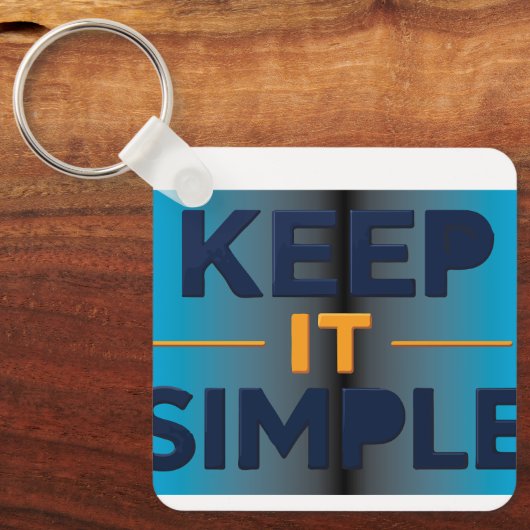 Houd het Simpel Sleutelhanger (Voorkant)