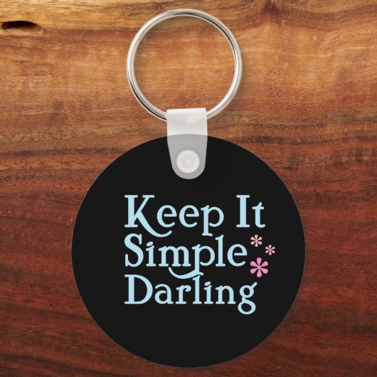 Houd het simpel Sleutelhanger (Achterkant)