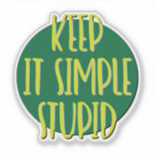 Houd het simpel Stomme 12 Stappen Slogan Sticker (Voorkant)