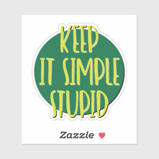 Houd het simpel Stomme 12 Stappen Slogan Sticker (Vel)