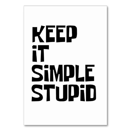 Houd het Simpel Stommerd Kaart (Voorkant)