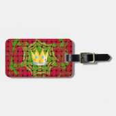 Houd het simpel: Vetgedrukte Gouden Rood Geweven B Bagagelabel (Voorkant horizontaal)