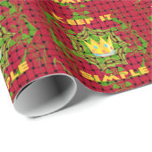 Houd het simpel: Vetgedrukte Gouden Rood Geweven B Cadeaupapier (Rol Hoek)