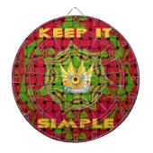 Houd het simpel: Vetgedrukte Gouden Rood Geweven B Dartbord (Voorkant)