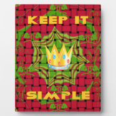 Houd het simpel: Vetgedrukte Gouden Rood Geweven B Fotoplaat (Voorkant)