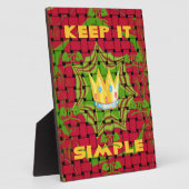 Houd het simpel: Vetgedrukte Gouden Rood Geweven B Fotoplaat (Zijkant)