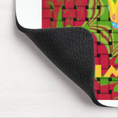 Houd het simpel: Vetgedrukte Gouden Rood Geweven B Muismat (Hoek)