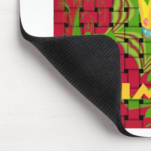 Houd het simpel: Vetgedrukte Gouden Rood Geweven B Muismat (Hoek)