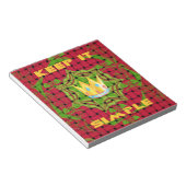 Houd het simpel: Vetgedrukte Gouden Rood Geweven B Notitieblok (Schuin)