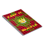 Houd het simpel: Vetgedrukte Gouden Rood Geweven B Notitieboek (Rechterzijde)