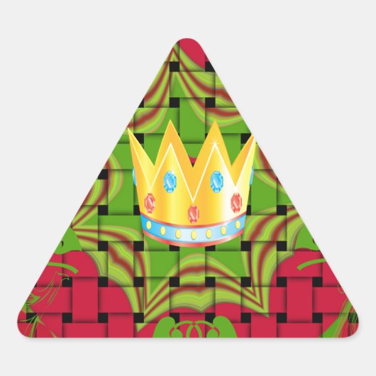 Houd het simpel: Vetgedrukte Gouden Rood Geweven B Sticker (Voorkant)