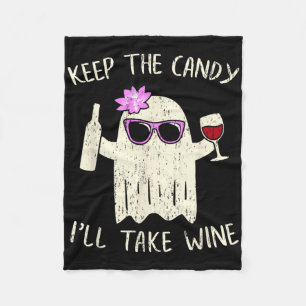 Houd het Snoep leuk Halloween spookkostuum vrouwen Fleece Deken