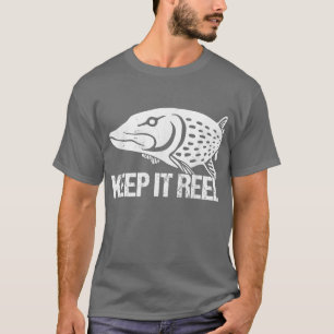 Houd het spoor Gevist Hook Classic Fish Angling FI T-shirt
