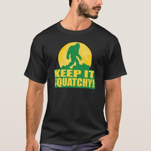 HOUD HET SQUATCHY! Speciaal BARK OP DE MOON-editie T-shirt (Voorkant)