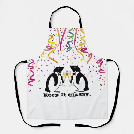Houd het stijlvolle pinguïns all-over print Schort (Voorkant)