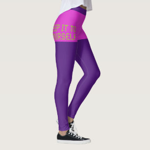 Houd het voor jezelf Hot Pink Paarse Leggings