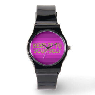 Houd het voor jezelf Pink Gfx Horloge