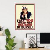 Houd het voor uzelf Poster (Thuiskantoor)