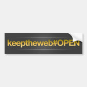 Houd het Web OPEN Bumpersticker (Voorkant)
