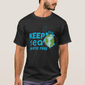 Houd het zee plastic vrij Bespaar de schildpadden T-shirt (Voorkant)
