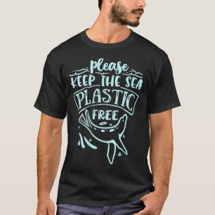 Houd het Zee plastic vrij met zegel T-shirt