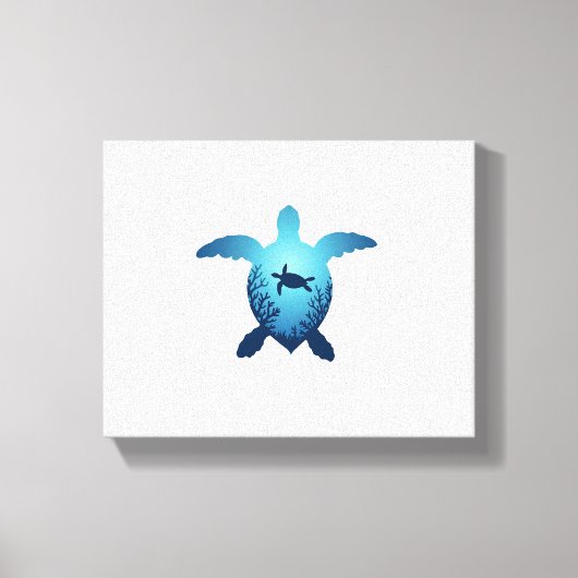 Houd het Zee plasticvrij Bewaar de Zeeen schildpad Canvas Afdruk (Voorkant)